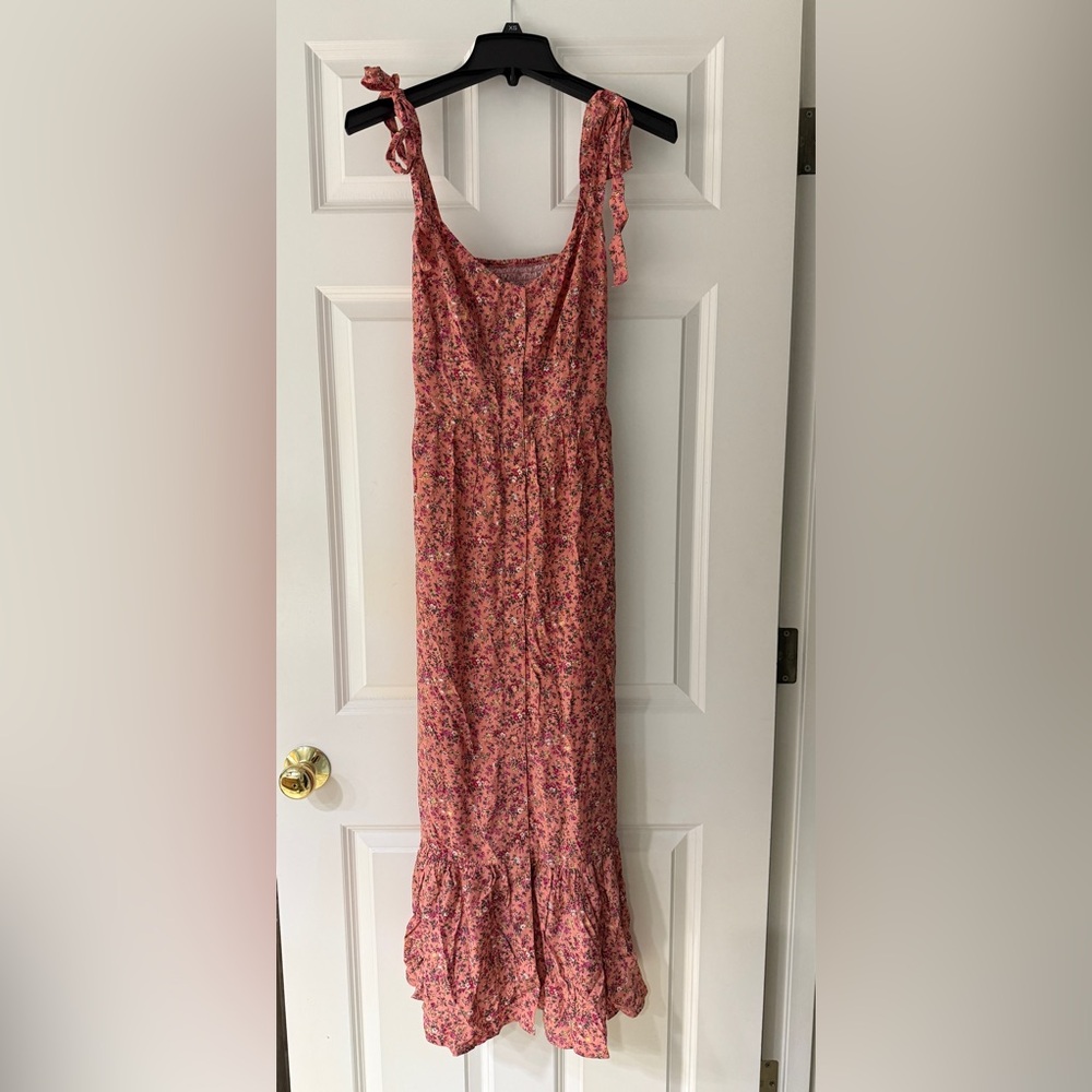 J. Crew Pink Floral Maxi Dress